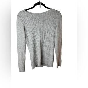 Talbots XS Heather Gray Sweater with pink and blue flecks